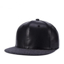 Load image into Gallery viewer, Black Leather Cap