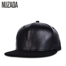 Load image into Gallery viewer, Black Leather Cap