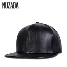 Load image into Gallery viewer, Black Leather Cap